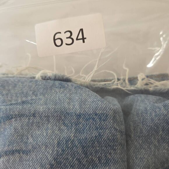 Zara Women's High Rise Button Fly Raw Cut Hem Denim Jeans Blue Size 4 - Picture 7 of 7